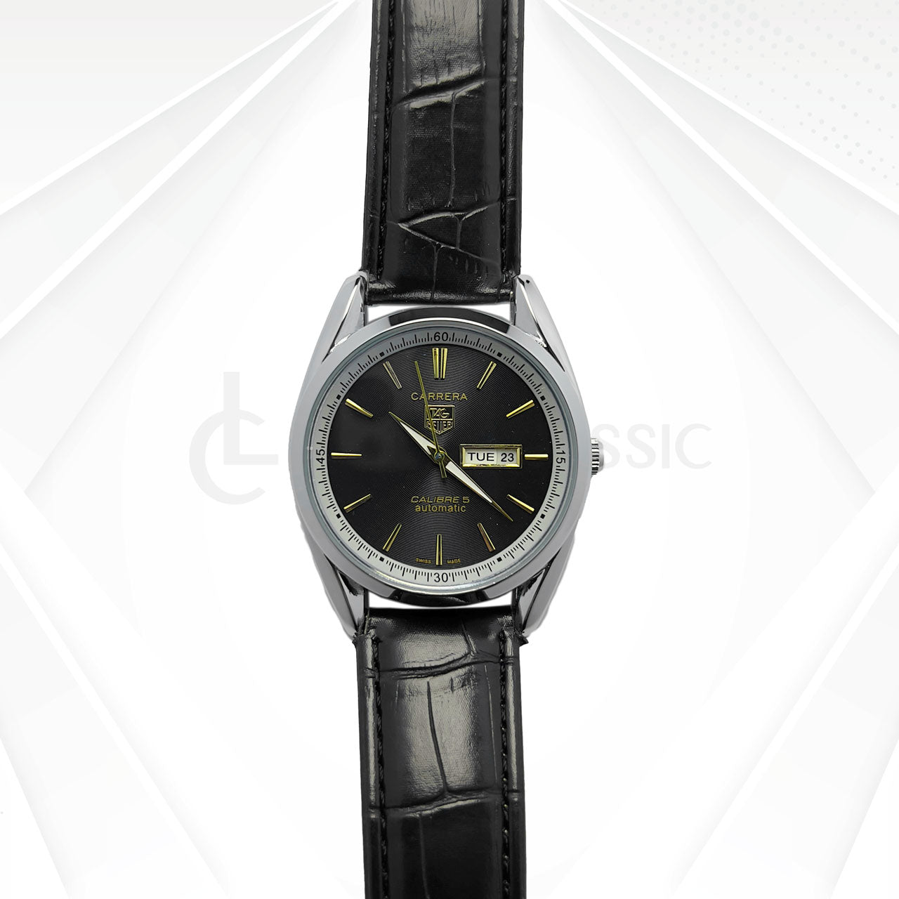 TG HUER Carera Calibre-5 Automatic Black